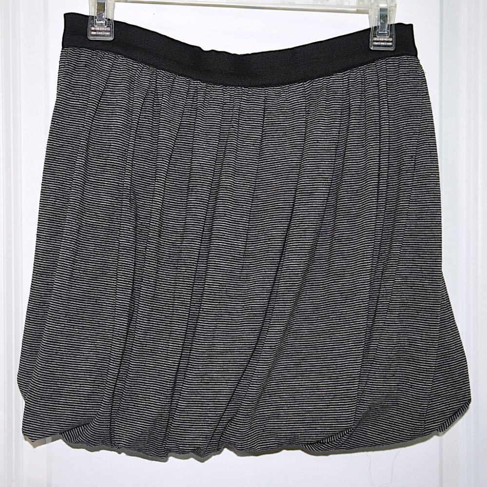 Urban Outfitters Hawks Black and Gray Striped Bubble Skirt
